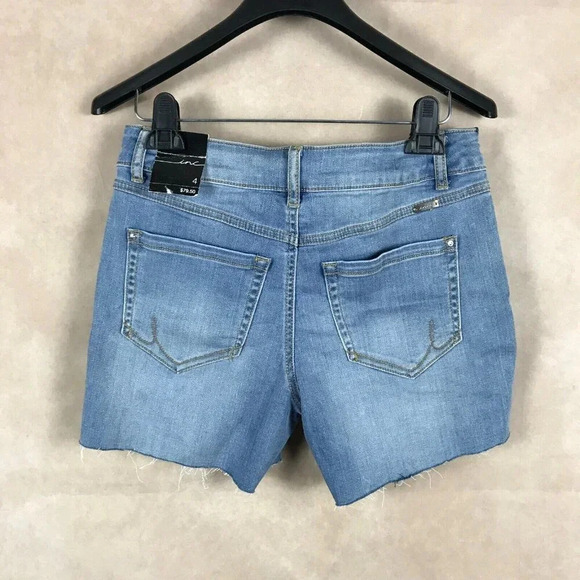 INC Rainbow Rhinestone Studded Jean Shorts NWT 4 - Picture 5 of 10